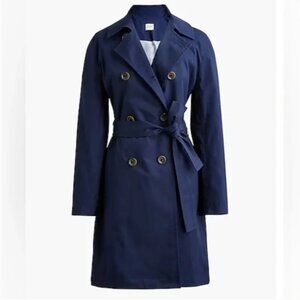 J. Crew Antique Navy Belted Trench Coat 00